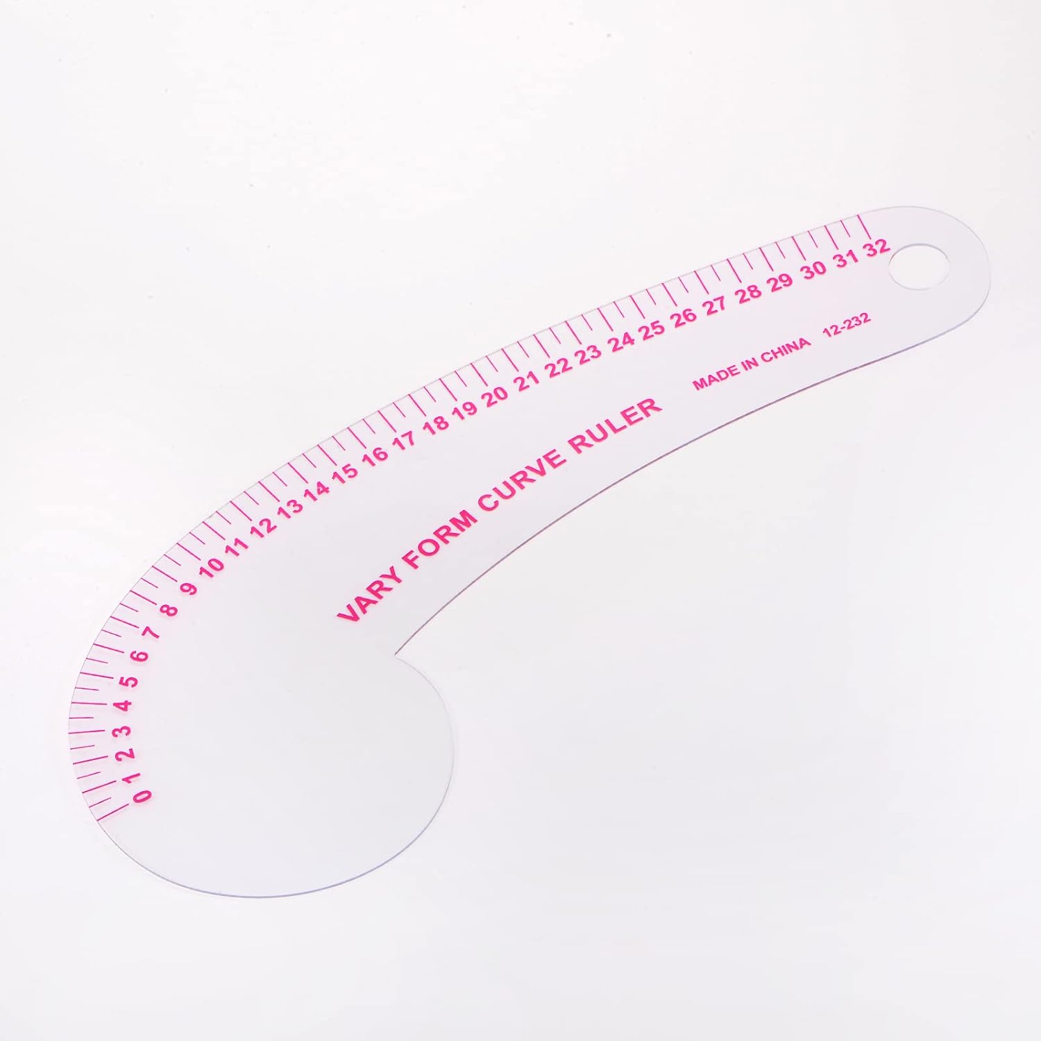 sourcing map Styling Sewing French Curve Ruler, 30x11.5cm Dress Makers Ruler Clear Sewing Tailors Pattern Making Ruler for Fashion Design and Guides for Fabric