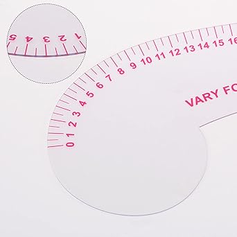 sourcing map Styling Sewing French Curve Ruler, 30x11.5cm Dress Makers Ruler Clear Sewing Tailors Pattern Making Ruler for Fashion Design and Guides for Fabric