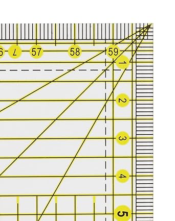 QWORK® 15 x 60cm Quilting Ruler, Precise Sewing Ruler for Quilting, Sewing and Patchworks (6” x 24”)