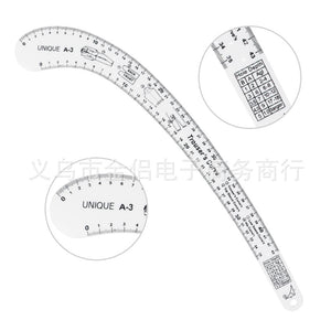 HOHXFYP  French Curve Ruler, High Accuracy Clear Sewing Ruler Tailor Set,Durable Acrylic Sewing Pattern Making Tools for Pattern Making,Drafting,Drawing and Pattern Modification
