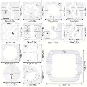 Sewing Patchwork Ruler Quilting Templates Sewing Stencils Acrylic DIY Patchwork