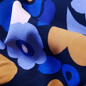Shade of blue Tencel crepe fabric | PRICED PER METER