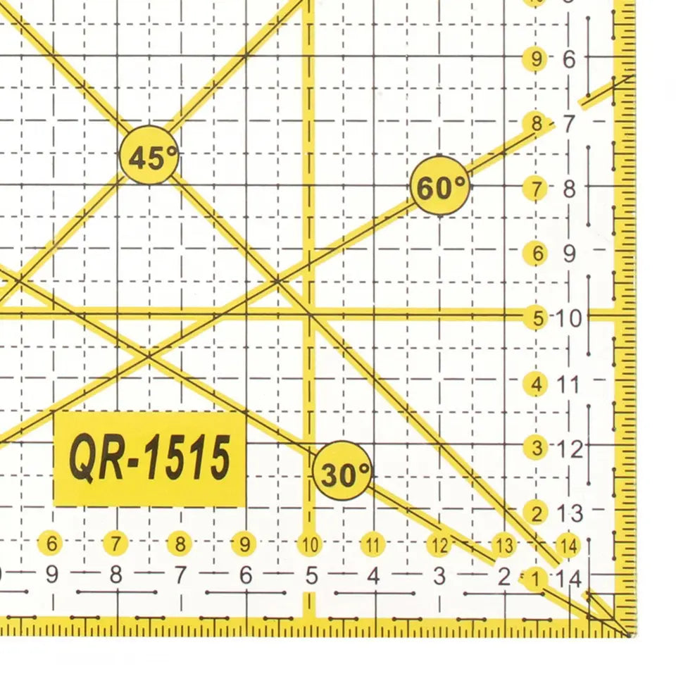 Quilting Ruler Acrylic Quilters' Ruler Fabric Cutting Template for Sewing Crafts