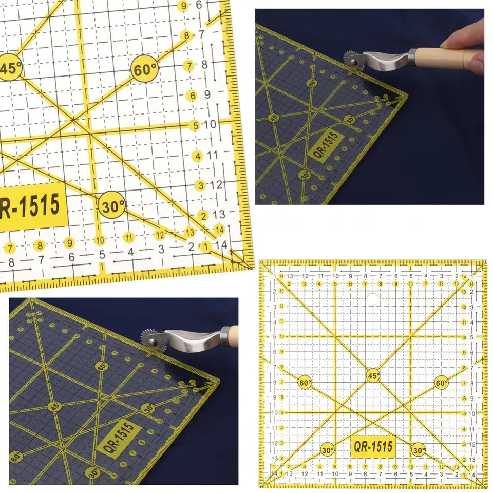 Quilting Ruler Acrylic Quilters' Ruler Fabric Cutting Template for Sewing Crafts